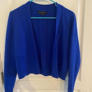 Banana republic crop bright blue sweater (soft) merino wool, size xs